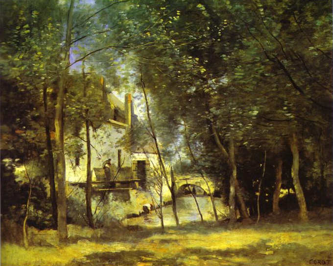 Oil painting:The Mill of Saint-Nicolas-les-Arraz. July 1874