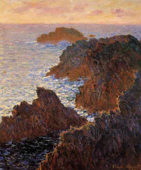 Oil painting for sale:Rocks at Belle-Ile, Port-Domois , 1886