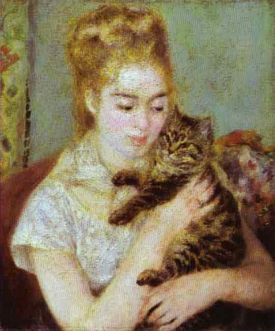 Woman with a Cat. c.1875