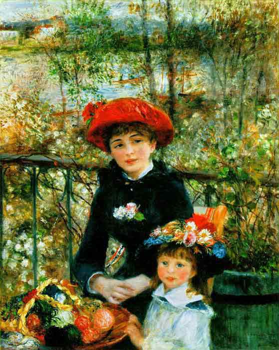 Oil painting for sale:Two Sisters on the Terrace, 1881