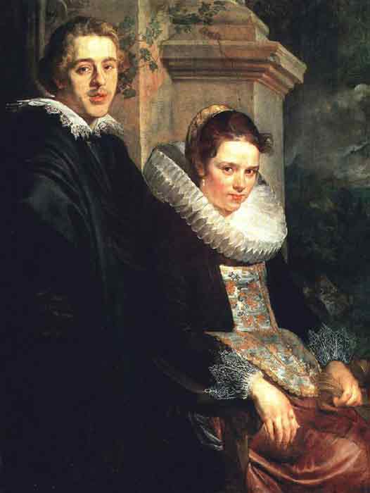 Oil painting for sale:Portrait of a Young Married Couple, 1615-1620