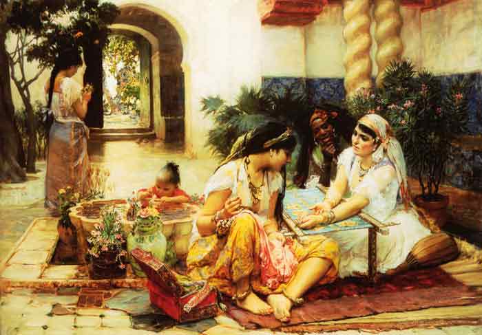 Oil painting for sale:In the Village, Algeria, 1889