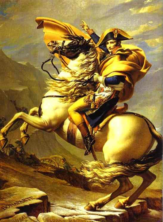 Oil painting:Bonaparte Crossing the St. Bernard Pass. 1800