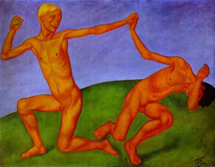 Oil painting:Boys. 1911