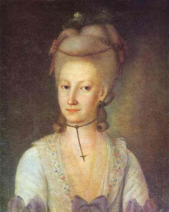 Oil painting:Portrait of Elizaveta Cherevina. 1780