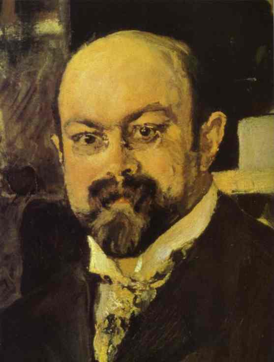 Oil painting:Portrait of Mikhail Abramovich Morozov. Detail. 1902