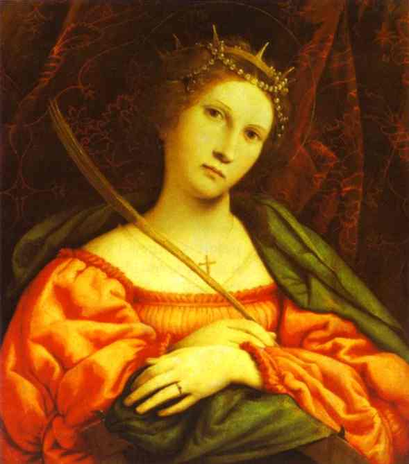 Oil painting:St. Catherine. 1522