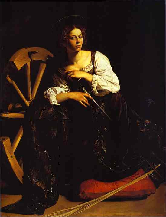 Oil painting:St. Catherine of Alexandria. c.1599