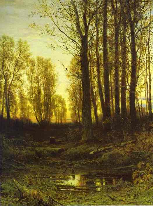 Oil painting:Twilight. After Sunset. 1874