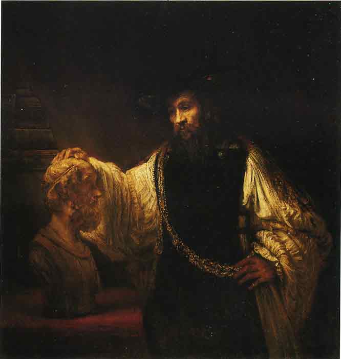 Oil painting for sale:Aristotle Contemplating a Bust of Homer, 1653