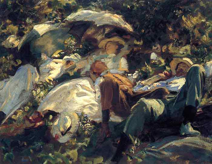 Oil painting for sale:Group with Parasols , 1905
