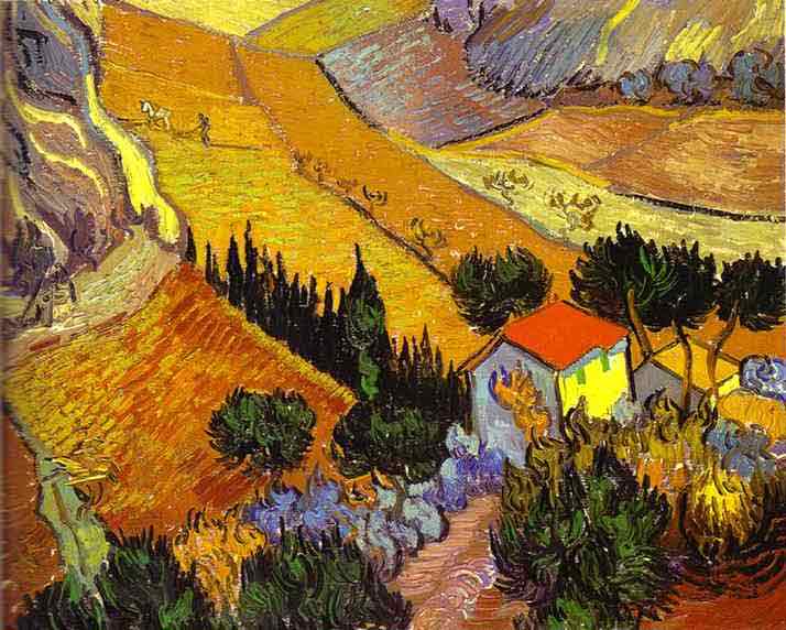 Landscape with House and Laborer (Paysage avec une maison et un laboureur). 1889