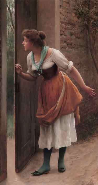 Oil painting for sale: The Eavesdropper, 1906