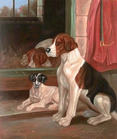 Oil painting for sale:dogs-009