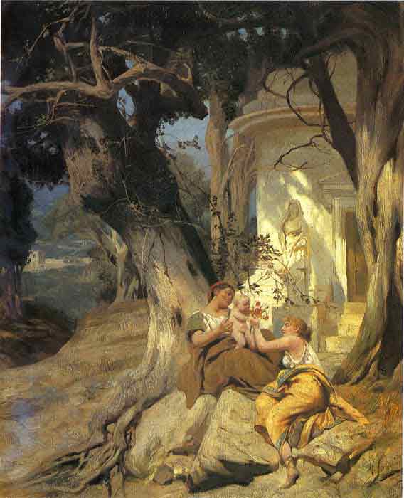 Oil painting for sale:By a Temple (Idyll), 1881