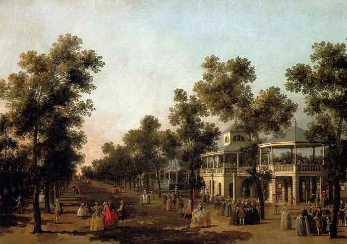 Oil painting for sale:View Of The Grand Walk, vauxhall Gardens, With The Orchestra Pavilion, The