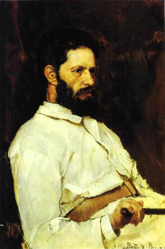 Oil painting:Portrait of the Sculptor Mark Antokolsky. 1884