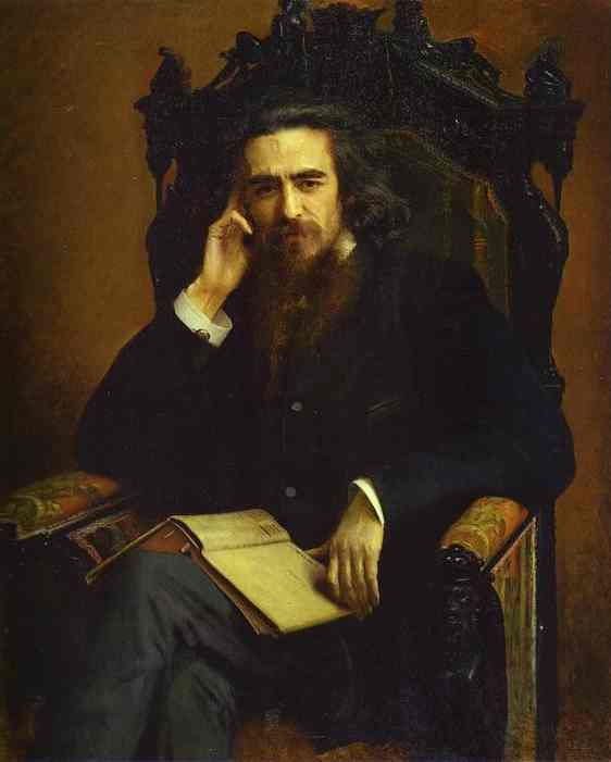 Oil painting:Portrait of the Philosopher and Poet Vladimir Soloviev. 1885