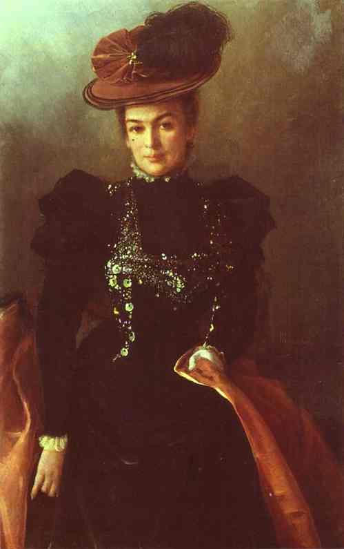 Oil painting:Portrait of an Unknown Woman. 1886
