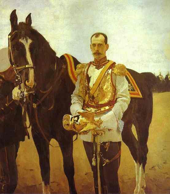 Oil painting:Portrait of Grand Duke Pavel Alexandrovich. 1897