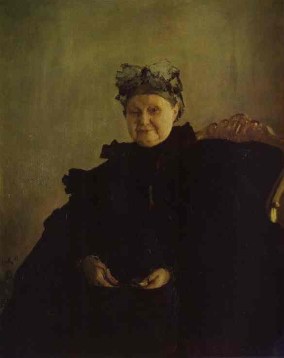 Oil painting:Portrait of Maria Morozova. 1897