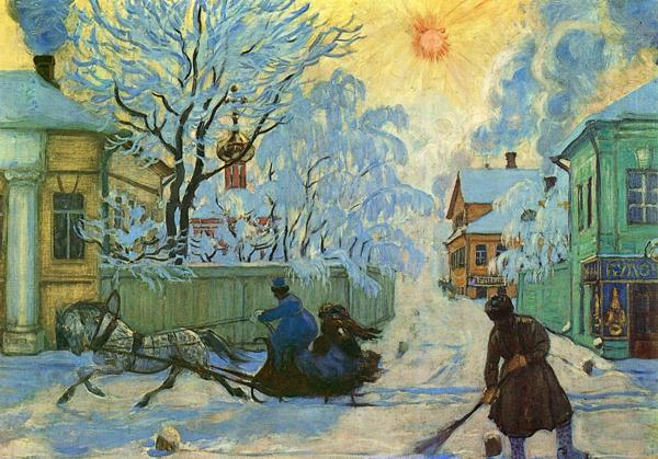 Oil painting: Frosty Day. 1916