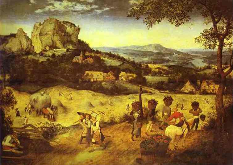 Oil painting:Haymaking(July). 1565