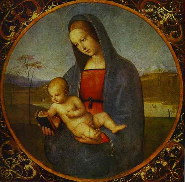 Oil painting:Madonna Connestabile. c.1503