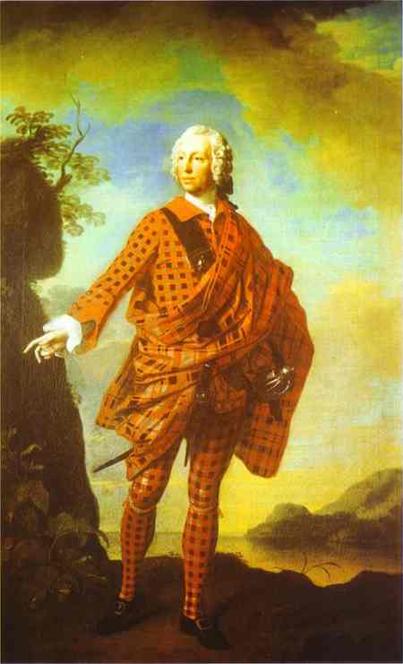 Oil painting:Norman The Red Man, 22nd Chief of MacLeod. 1747