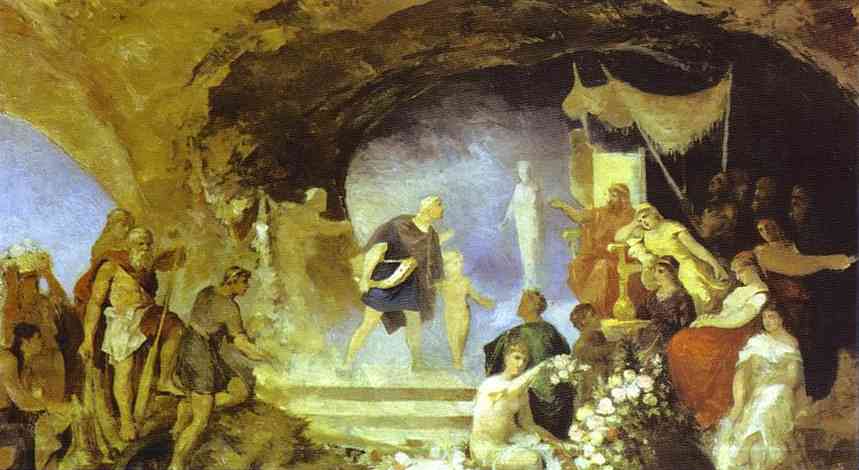 Oil painting:Orpheus in the Underworld. 1880