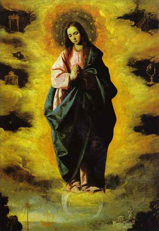 Oil painting:Our Lady of Immaculate Conception. c. 1628