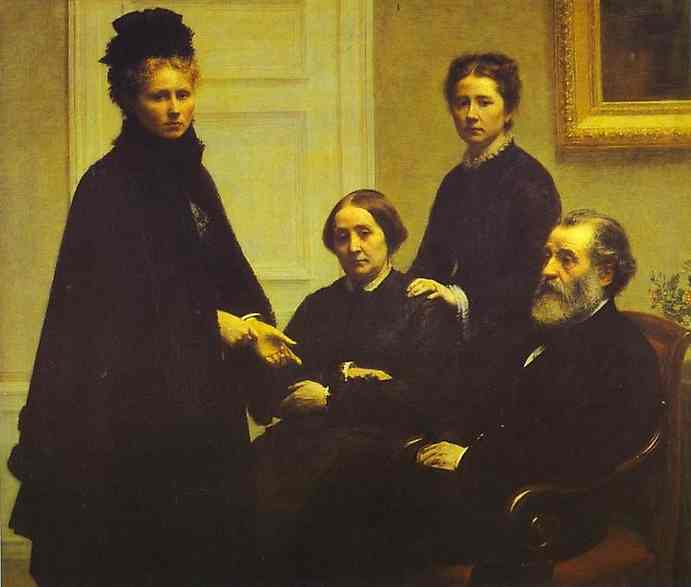 Oil painting:The Dubourg Family. 1878