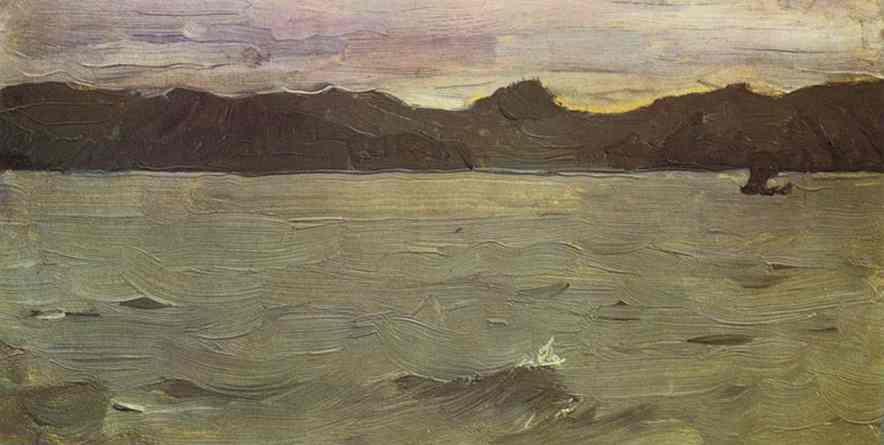 Oil painting:The White Sea. 1894