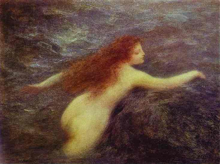 Oil painting:Undine. c. 1896