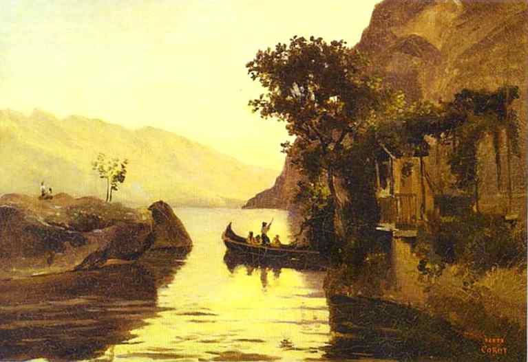 Oil painting:View of Riva in the Italian Tyrol. 1834
