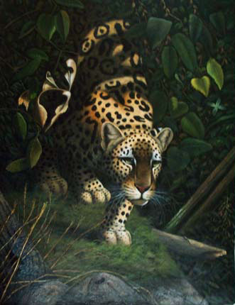 Oil painting for sale:leopard-002