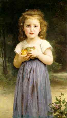 Little Girl Holding Apples,1895