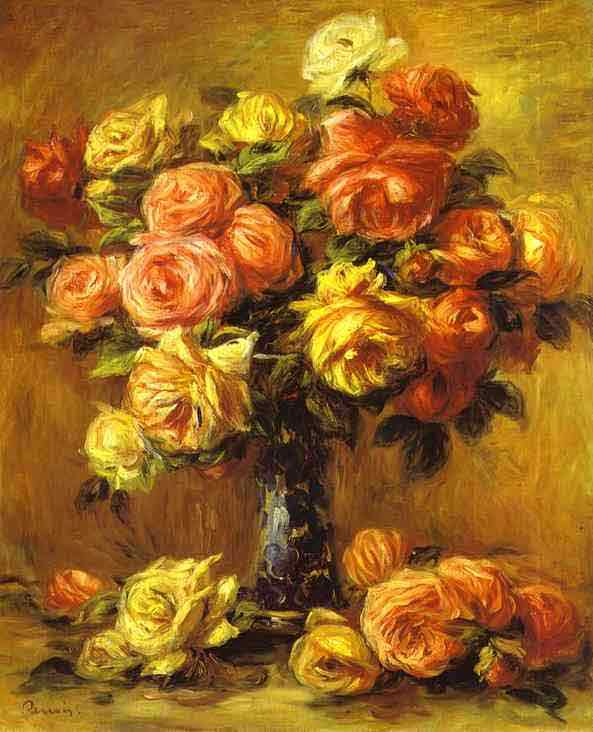 Roses in a Vase. c. 1910