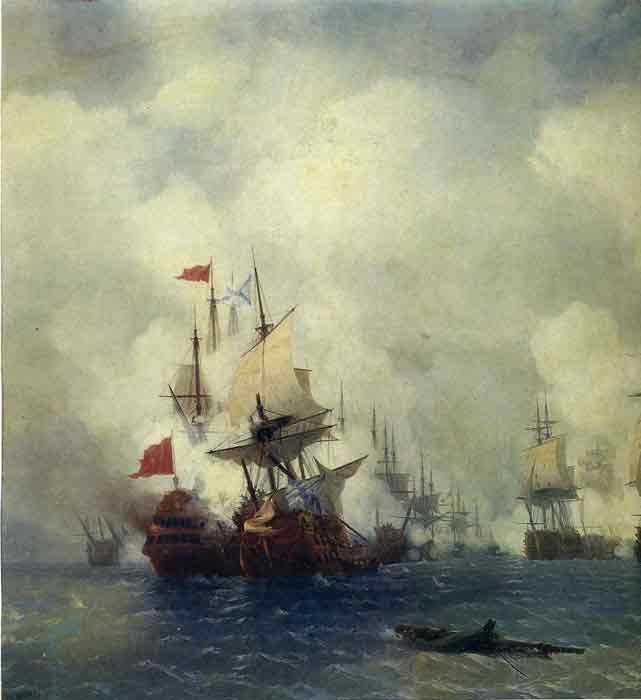 Oil painting for sale:The Battle in the Straits of Chios, 1848