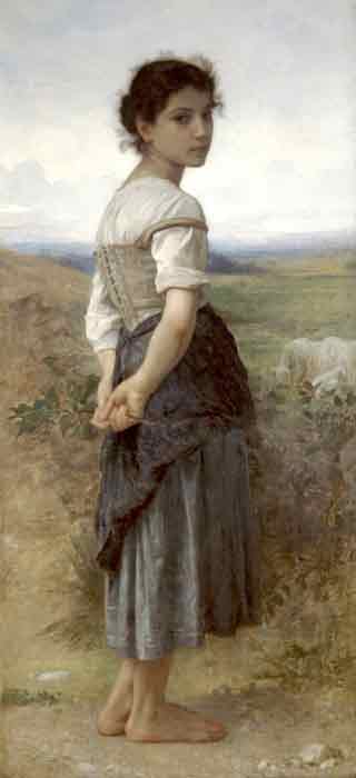 Oil painting for sale:Jeune Bergere [Young Shepherdess], 1885
