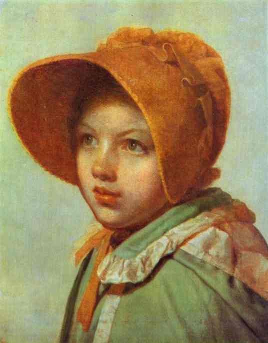 Oil painting:Portrait of A. A. Venetsianova. 1825