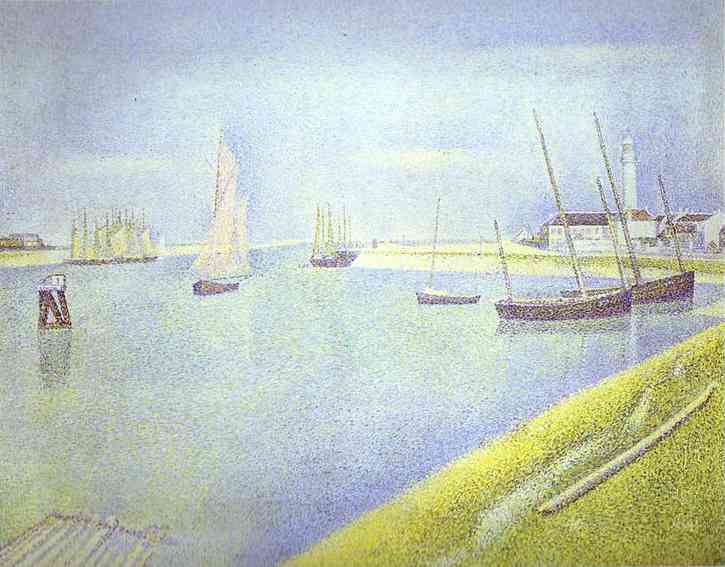 Oil painting:The Channel of Gravelines, the Direction to the Sea. 1890