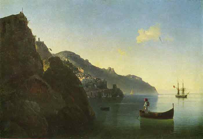 Oil painting for sale:The Coast Near Amalfi, 1841