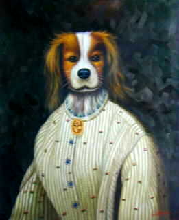 Oil painting for sale:dogs-020