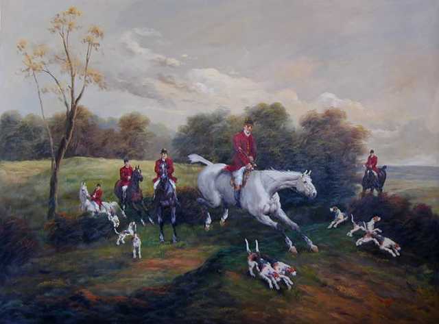 Oil painting for sale:horses-006