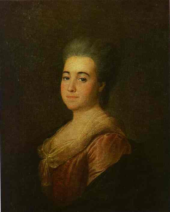 Oil painting:Portrait of an Unknown Lady in a Pink Dress. 1774