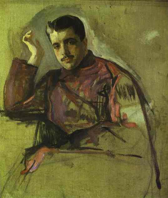 Oil painting:Portrait of Sergei (Serge) Diaghilev. 1904