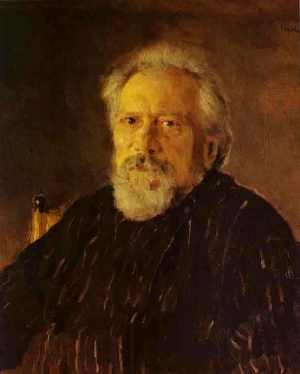 Oil painting:Portrait of the Author Nikolay Leskov. 1894