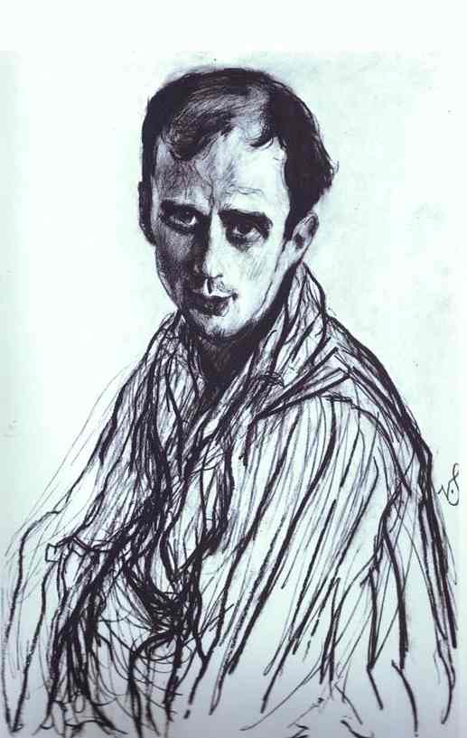 Oil painting:Portrait of Mikhail Fokin. 1909