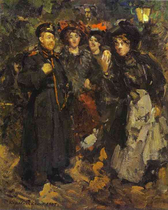 Oil painting: A Boulevard. 1902